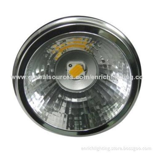 1 x 7W COB AR111 LED Lamp with G53 Base Type, 12V AC/DC Input Voltage and Aluminum Heat-sink